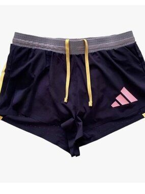 Adidas Adizero Promo Split Shorts Men’s M - 1” Inseam Aurora Black -NWT Running